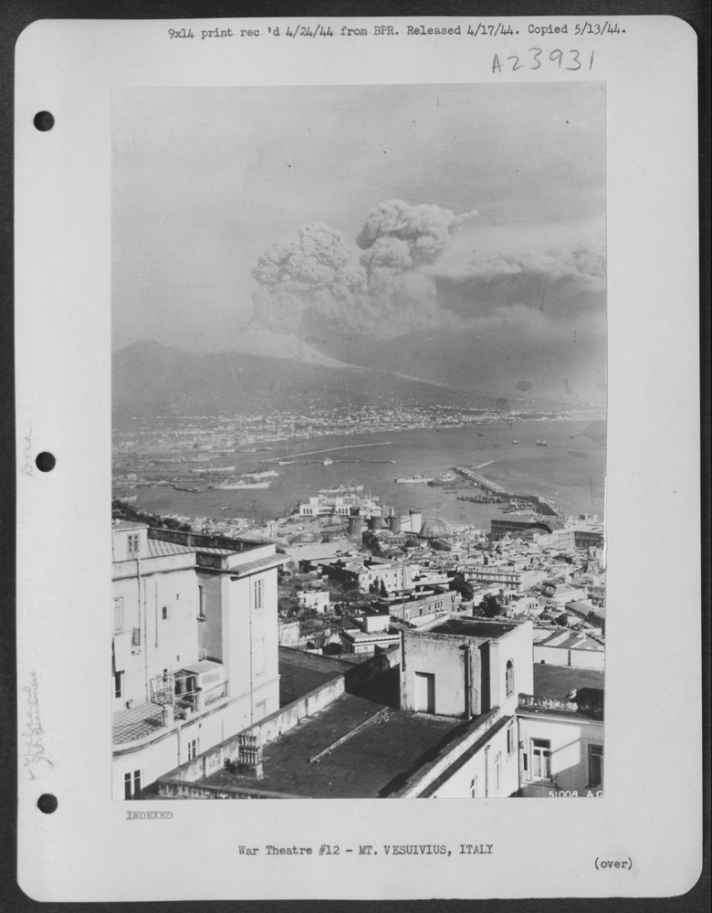 Scene from a hill high above Naples, Italy