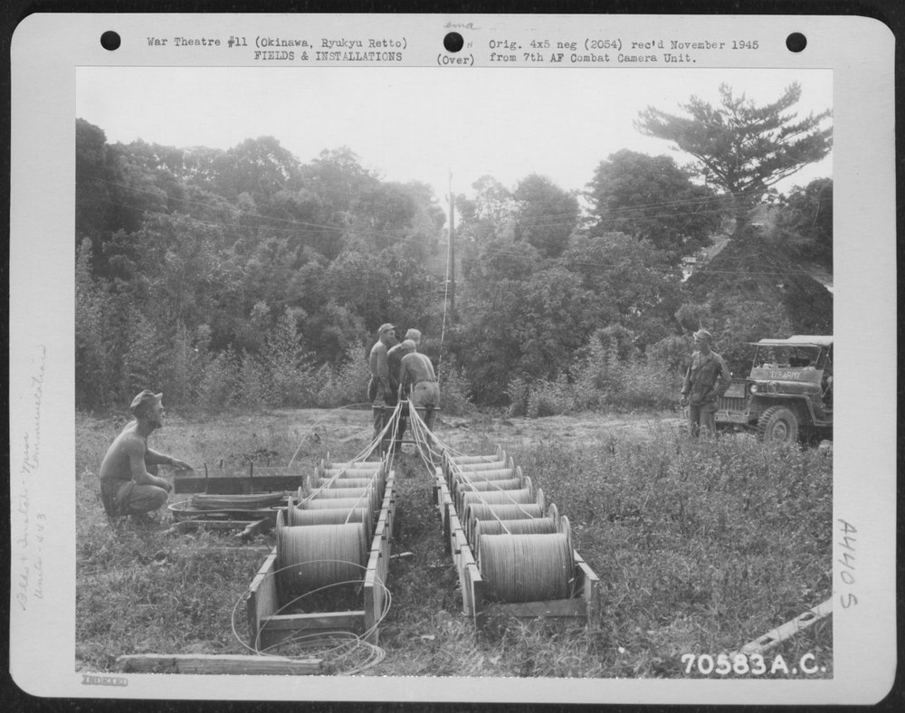 Servicing And Rebuilding The Jap Lines Between Nago And A Point