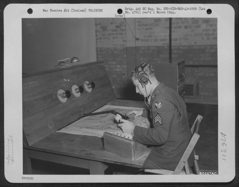 Sgt Arnold Bohleber at US Army Air Force Station