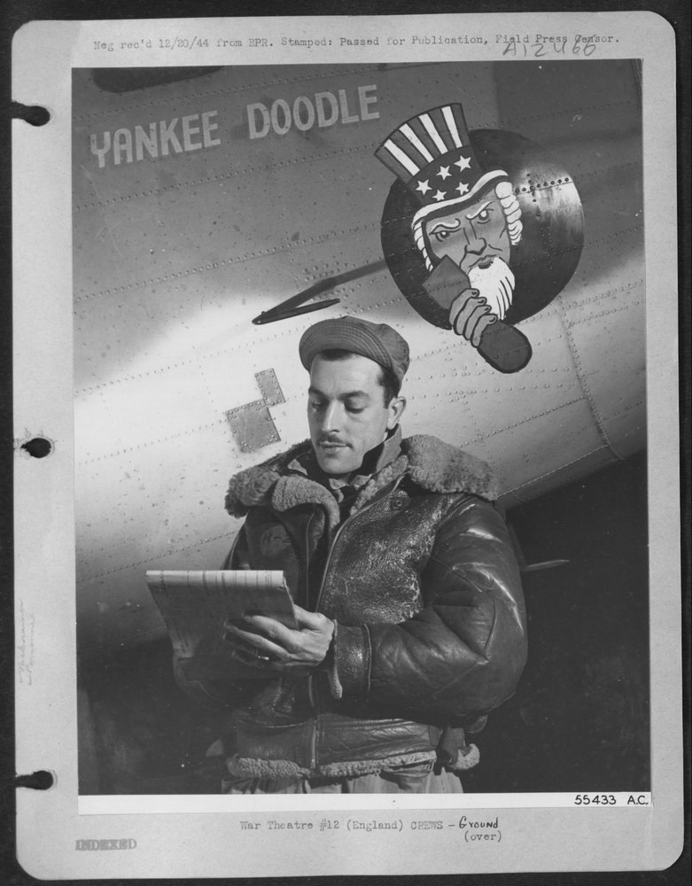 Sgt Giambrone with B-17 Yankee Doodle