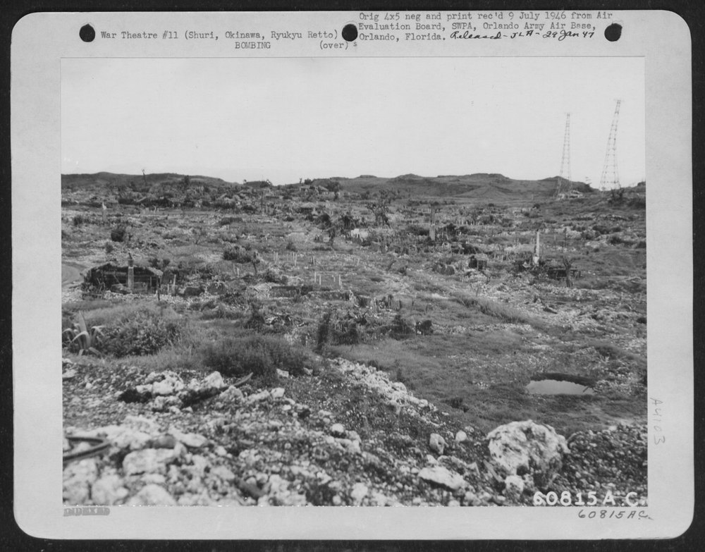 Shuri town Okinawa devastated