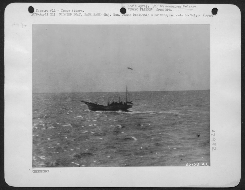 SIGHTED BOAT, SANK SAME--Maj