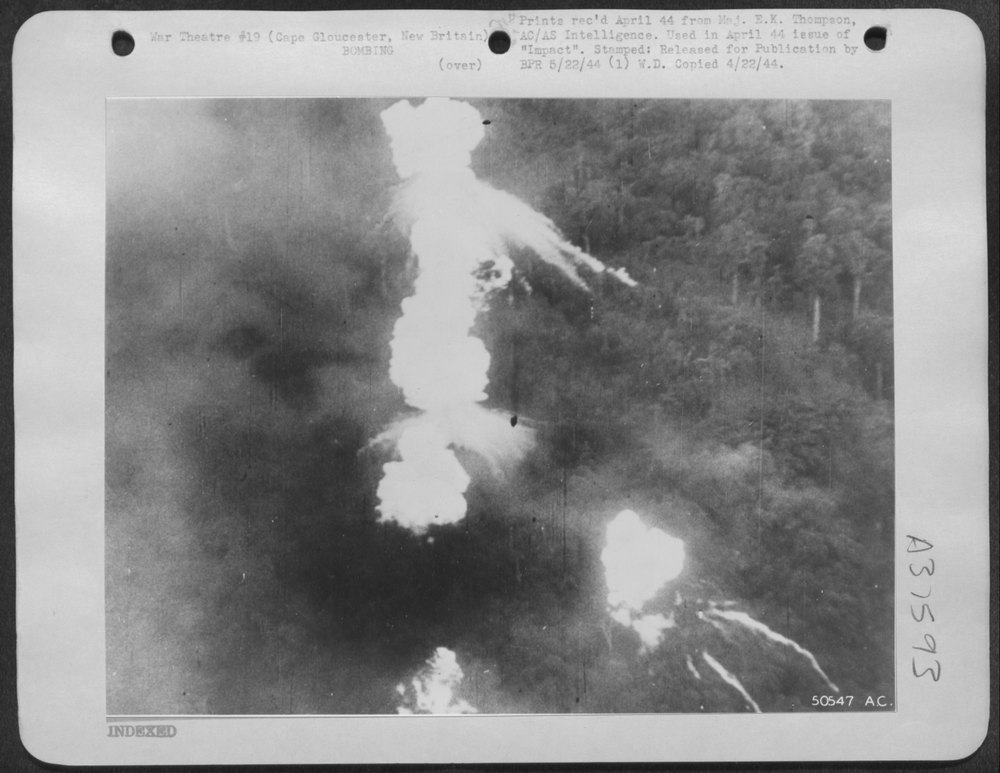 Smoke bombs hit Cape Gloucester