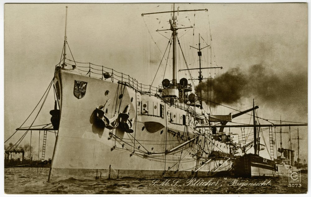 SMS Blücher, bow view