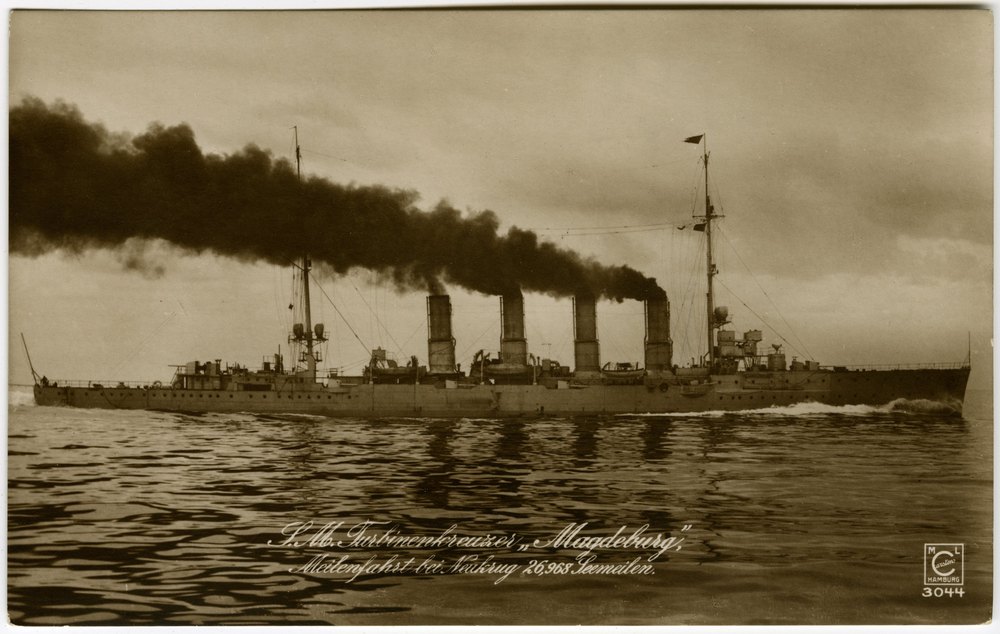 SMS Magdeburg, measured-mile trial off Neukrug at 26.968 knots