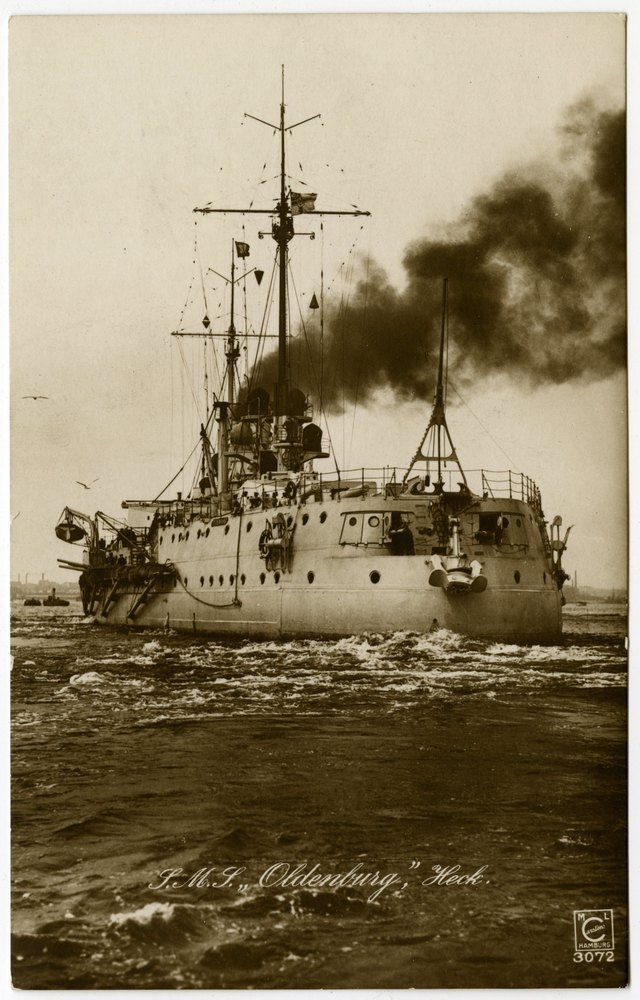 SMS Oldenburg, stern view