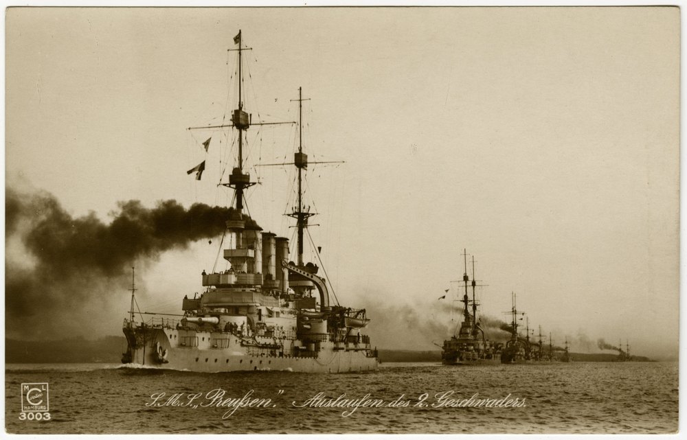 SMS Preussen, the 2nd Squadron putting to sea