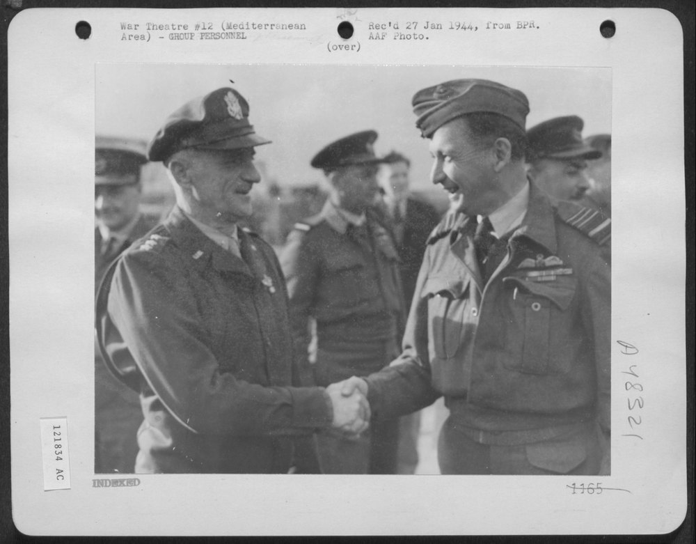 Spaatz and Tedder at base