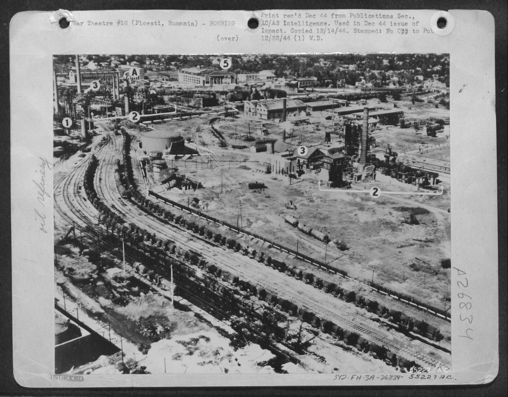 Standard petrol refinery (left) is separated from Unirea Sperantza