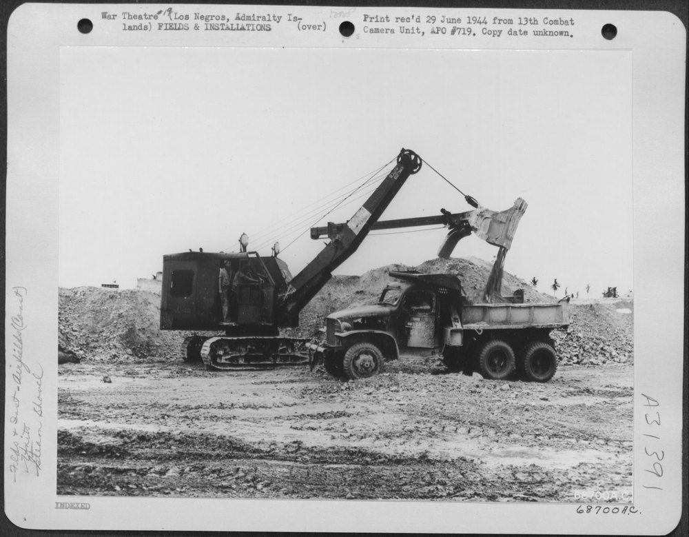 Steam shovel at Los Negros