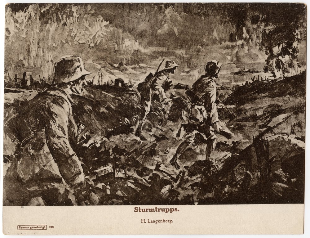Sturmtrupps advancing through landscape