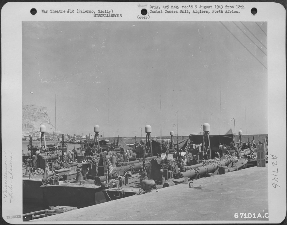 Sub-chasers at Palermo harbor