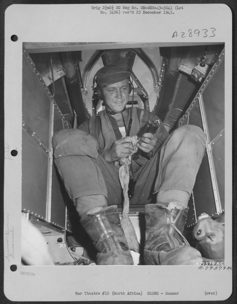 Tail gunner in North Africa