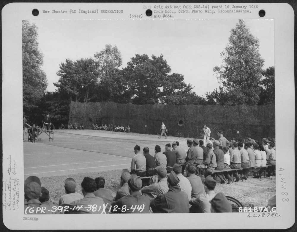 Tennis match at 8th Air Force Station 167