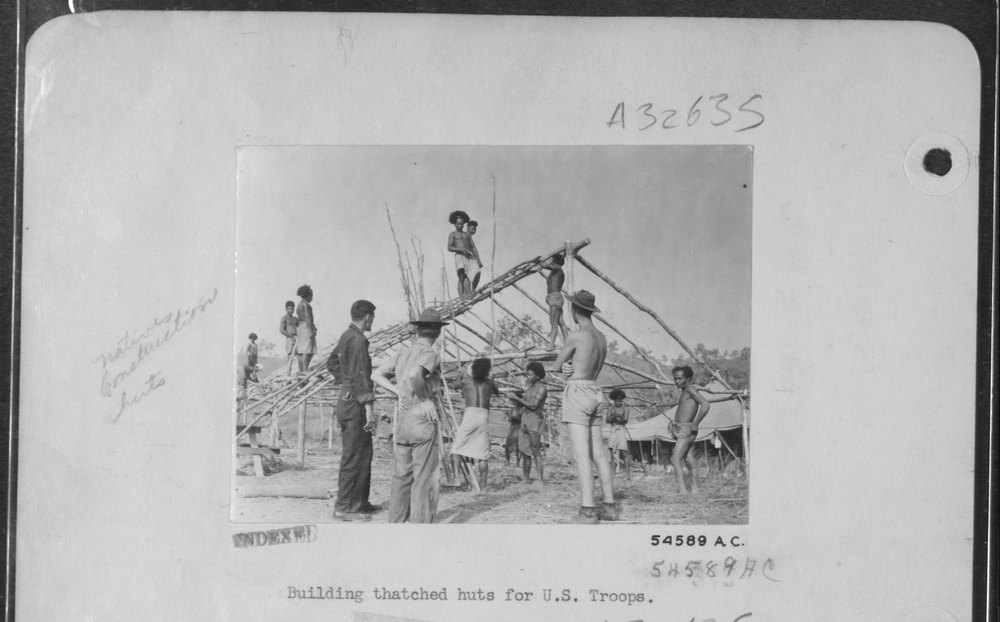 Thatched huts for U.S. Troops