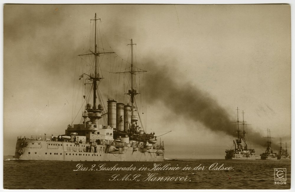 The 2nd Squadron in line ahead in the Baltic, SMS Hannover