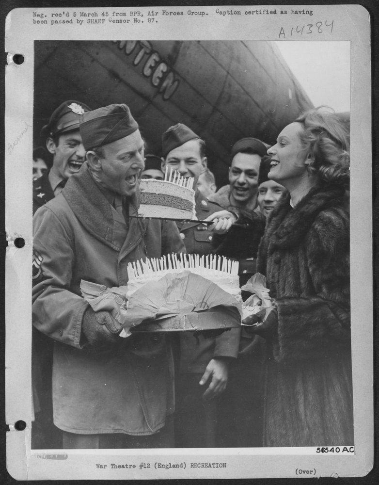 The occasion is the 105th mission party of the U.S. Eighth Air force