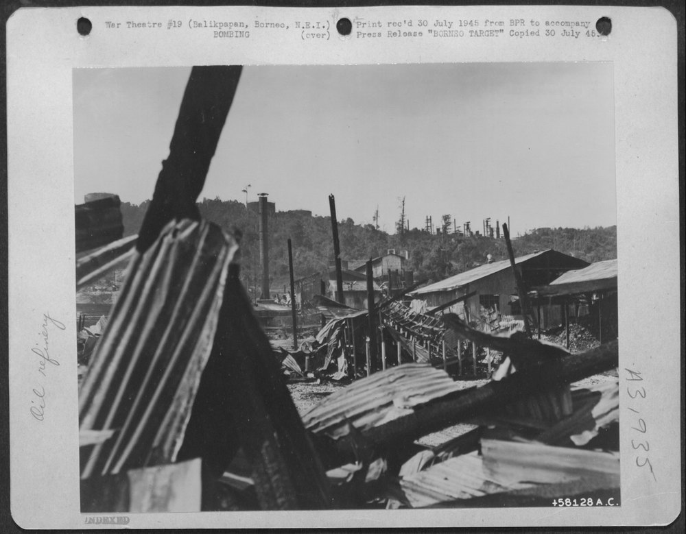 BORNEO TARGET -- Australian Troops Found This Wreckage of What