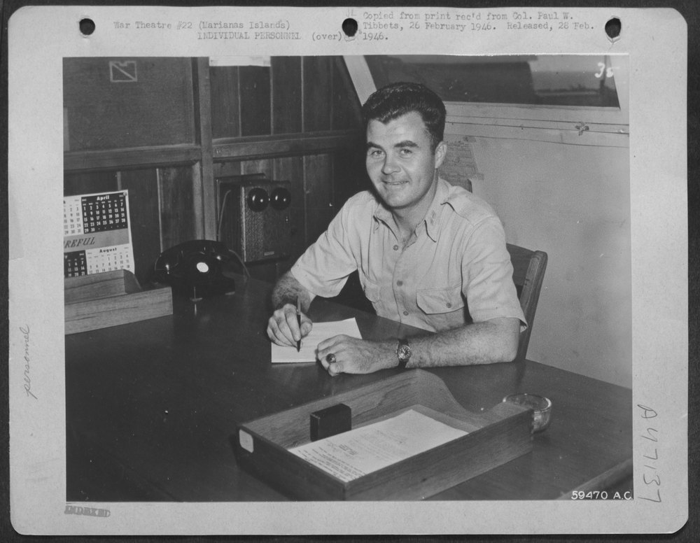 Tibbets, Pilot Of B-29 Superfortress 'Enola Gay' Which Atom Bombed