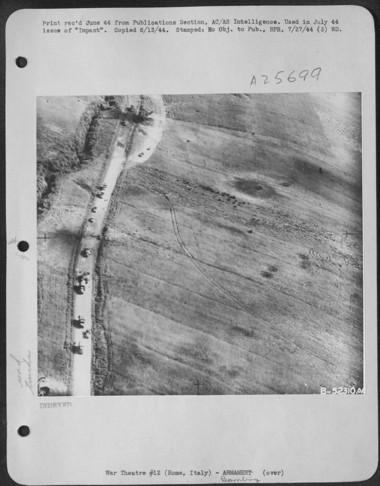 Trucks damaged by A-20 near Rome