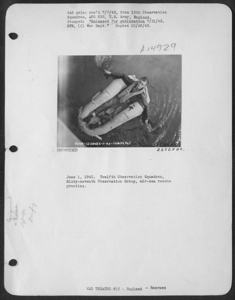 Twelfth Observation Squadron air-sea rescue practice