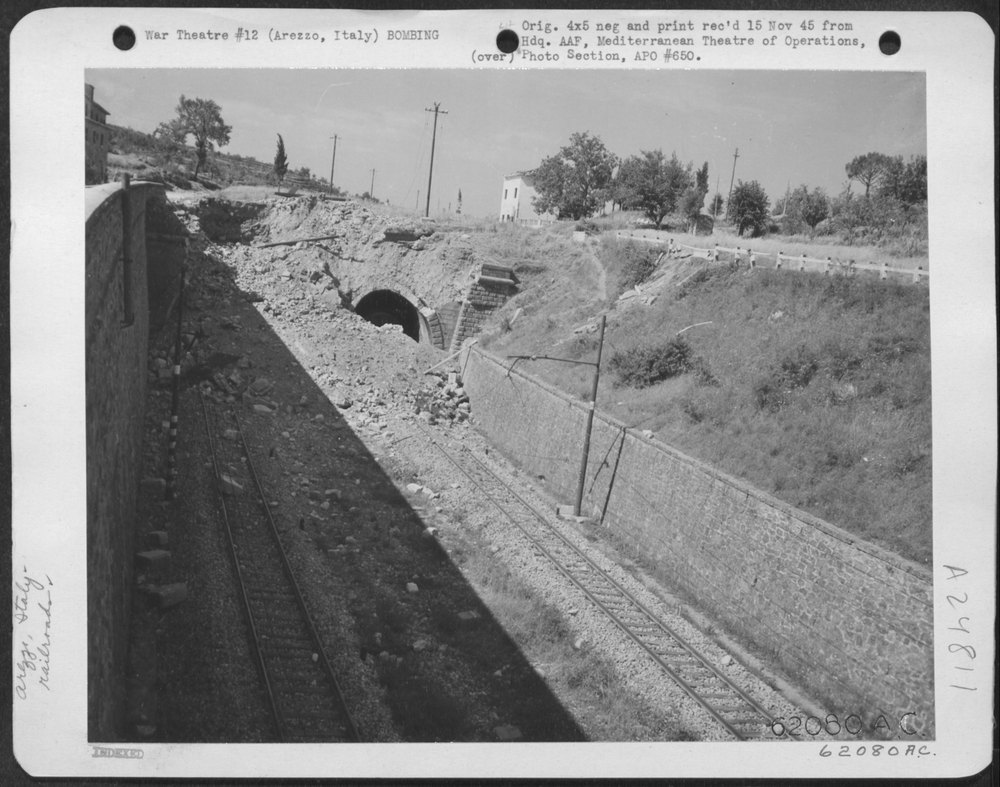 Underpass near Arezzo bombed
