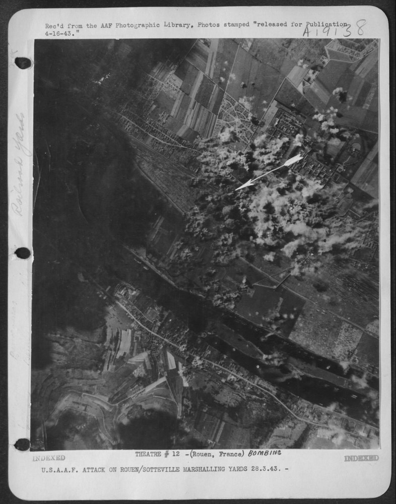 USAAF attack on Rouen marshalling yards