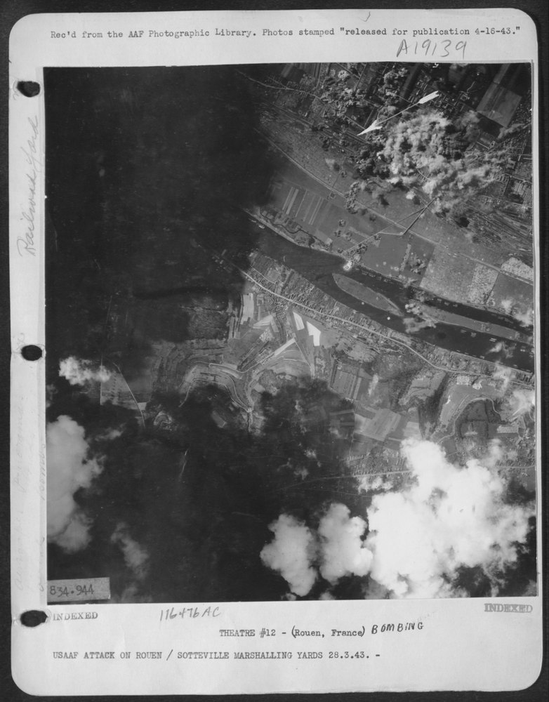 USAAF attack on Rouen marshalling yards