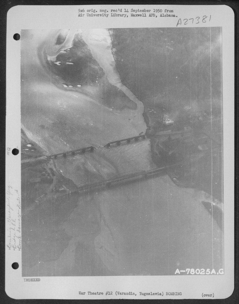 Varazdin bridge bomb damage