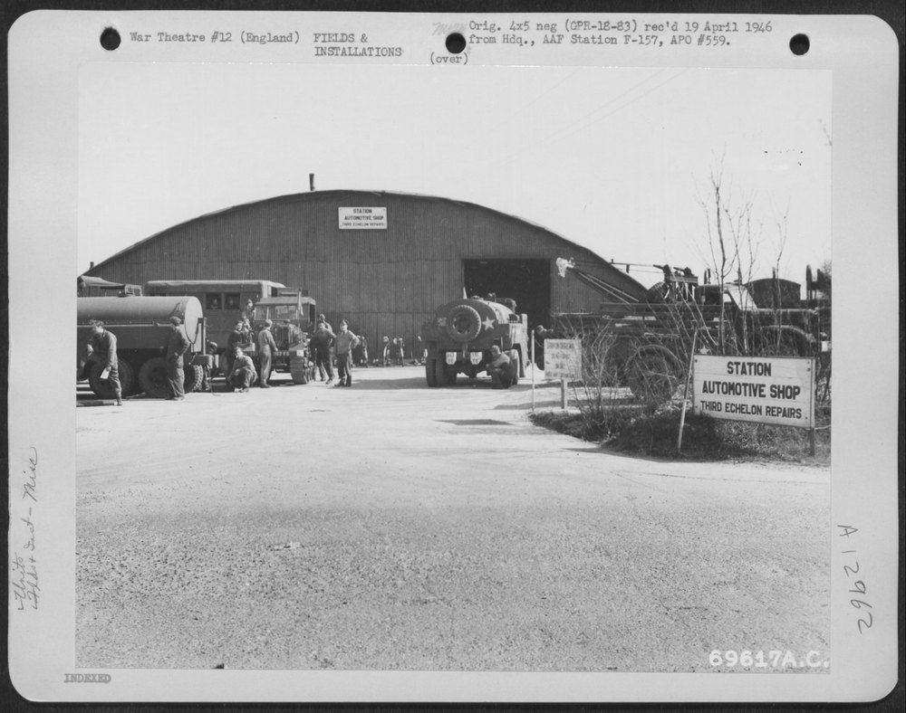 Vehicles at 353rd Fighter Group base