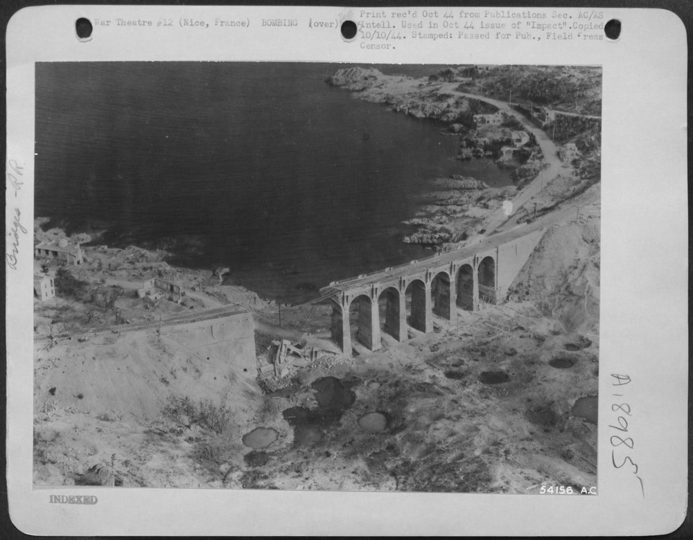 Viaduct smashed west of Nice