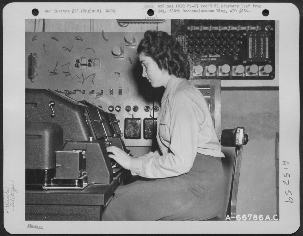 Wac operates teletype England