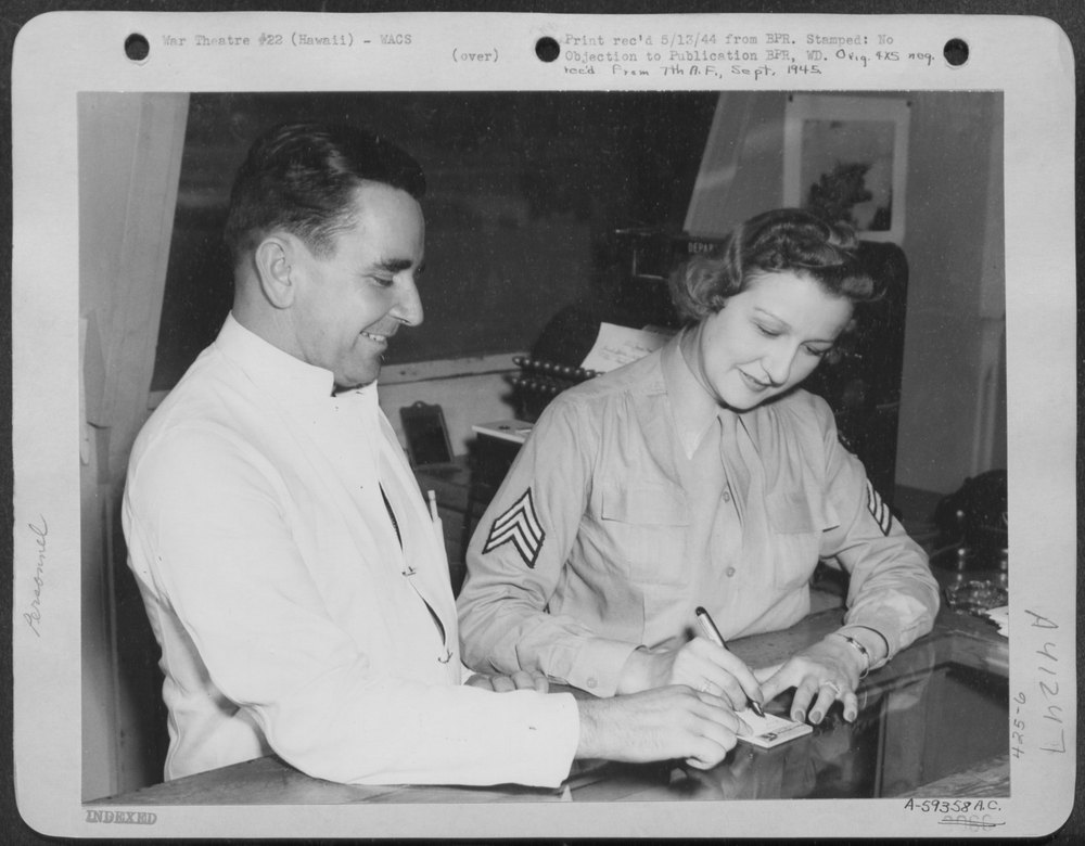 Wac Sgt Edna Amstutz in Hawaii