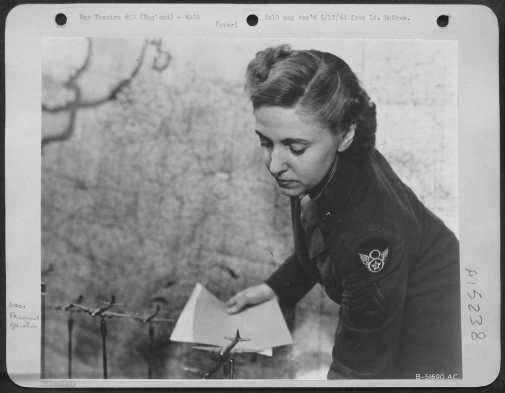 Wac T-5 Thelma E Clouse in chart room
