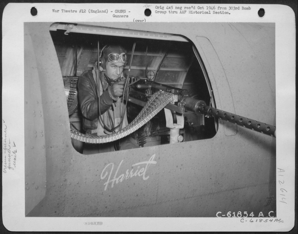 Waist Gunner On B-17 In England