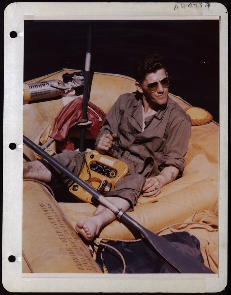 Waist Gunner On B-17 In England