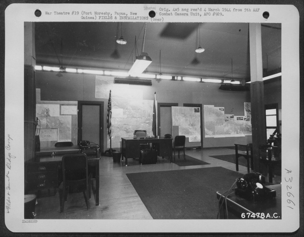 Whitehead's HQ at Port Moresby