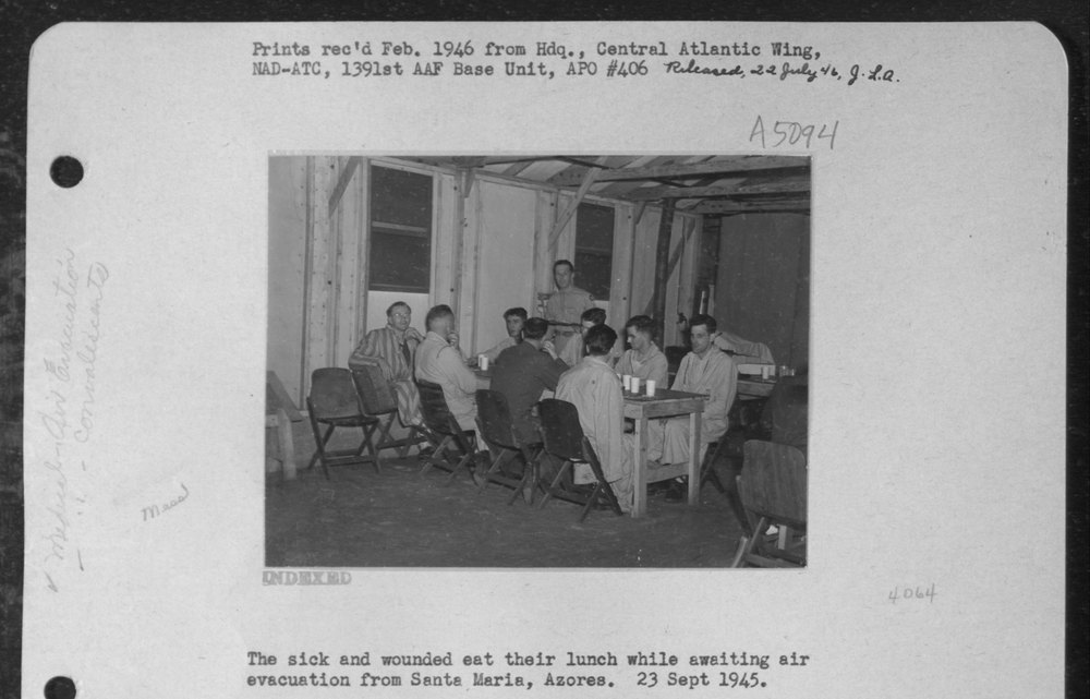 Wounded at Santa Maria Azores
