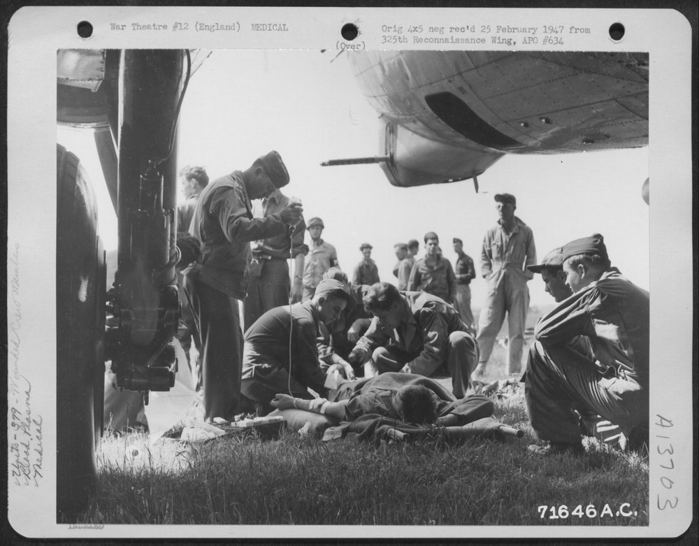 Wounded crew member England