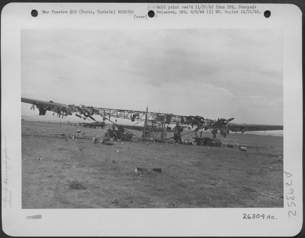 Wreckage at El Aouina airfield