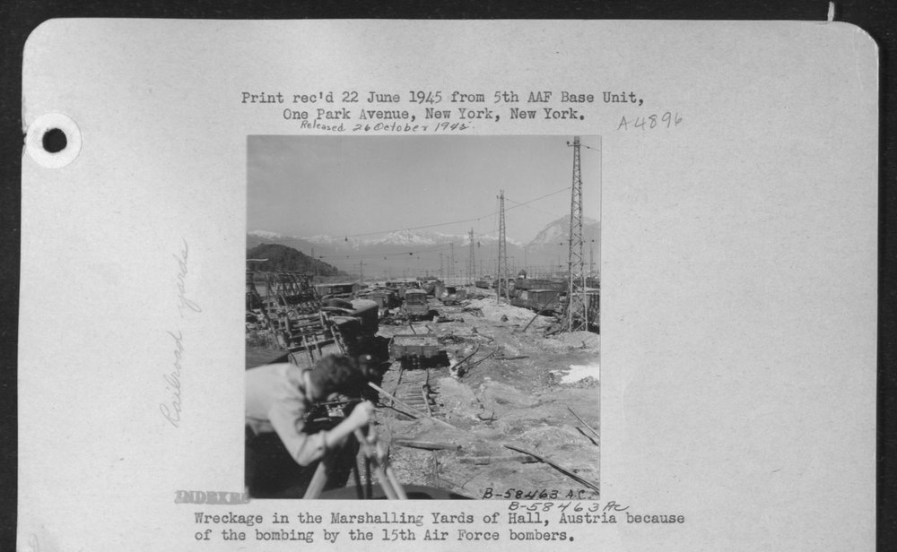 Wreckage in Hall Austria