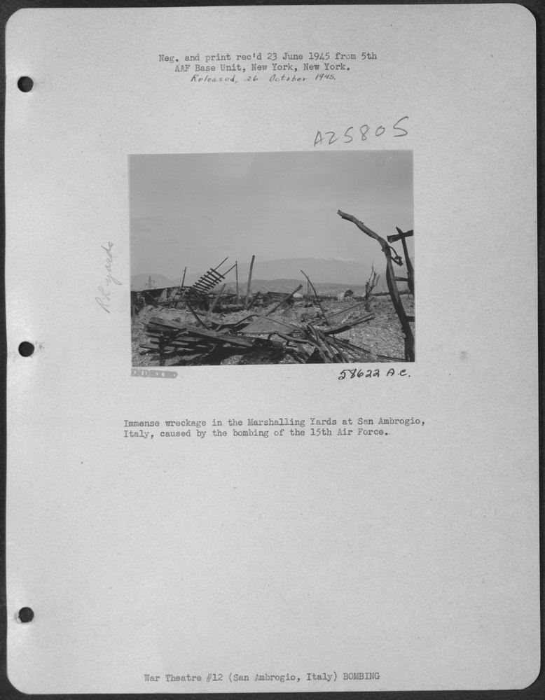 Wreckage in San Ambrogio Italy