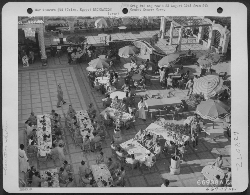 Yank convalescents at Auberge des Pyramids